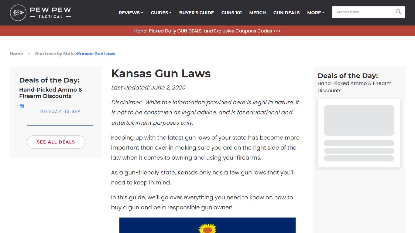 Kansas Gun Laws - Pew Pew Tactical